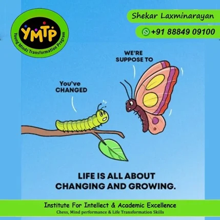 Life is all about changing and growing — caterpillar to butterfly